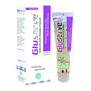 Gluserve Glow Boosting Beads Face Wash 120ml with Glutathione, Kojic Acid, Alpha Arbutin & Nicotinamide. Cell Laboratories