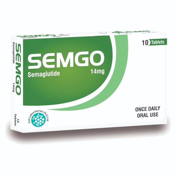 Semgo 14mg (Semaglutide) oral tablets for Type 2 Diabetes and Weight Loss. Cell laboratories