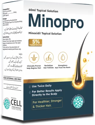 Minopro (Minoxidil) 5% Topical Solution, 60ml